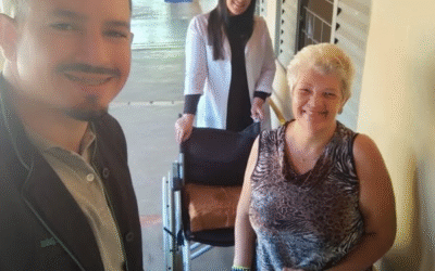 Atendimento de fisioterapia na Casa André Luiz