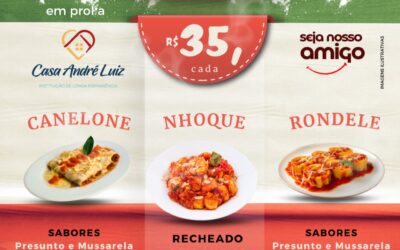 Vem aí o Festival de Massas em prol da Casa André Luiz! 
