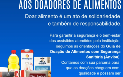 Informativo aos Doadores de Alimentos